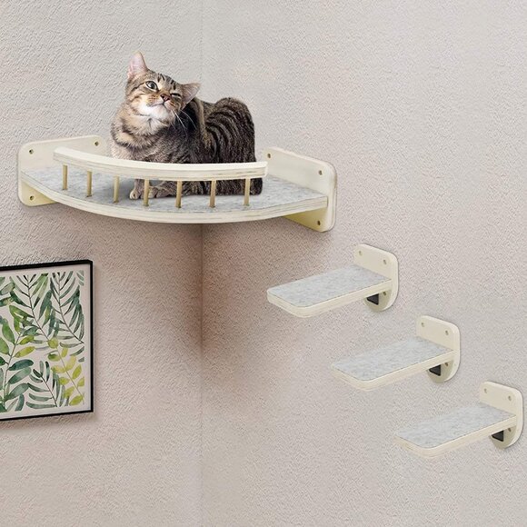 Cat Wall Furniture Climbing Shelf Scratching Post for Sleeping(1 Pack(Any Colo)) - Picture 1 of 14